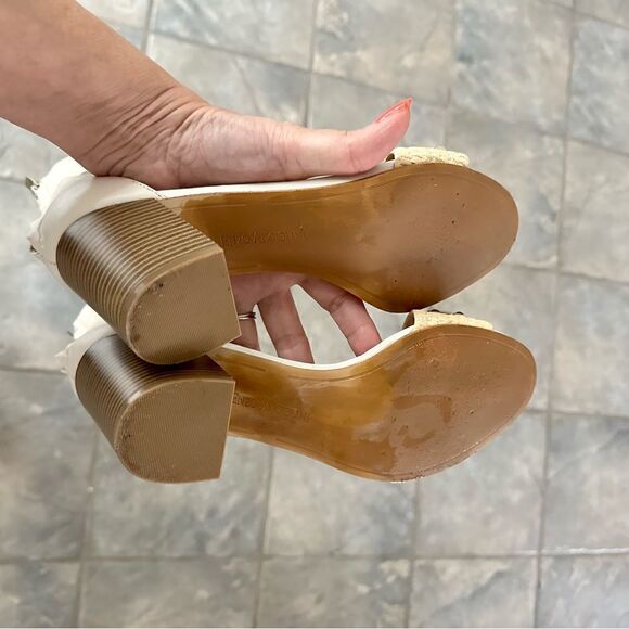 Enzo Angiolini Gavenia, leather and jewel sandals with block heels. - Picture 7 of 8